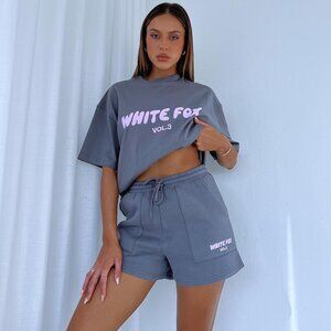 White Fox Offstage Lounge Shorts - Size M, Volcanic 🖤 (Rare)